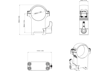 Image of Vector Optics 30mm Steel High QD Weaver Rings