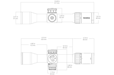 Image of Vector Optics Continental X6 2-12x44 34 mm Tube CTR Rifle Scope, First Focal Plane