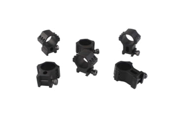 Image of Vector Optics X-Accu Rifle Scope Rings, 30mm Tube, Picatinny, 1.5in Height, 6061-T6, Matte, Black, SCTM-35