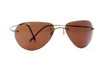 Image of VedaloHD Carbone Series Signature Line Small Aviator Style Sunglasses, Shiny Copper Frame, Copper Rose Lens 2260