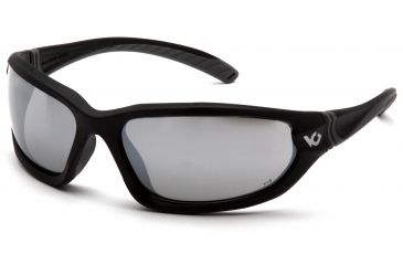 Image of Venture Gear Ocoee Shooting Glasses, Silver Mirror Anti-Fog Lens, Black Frame VGSB170T