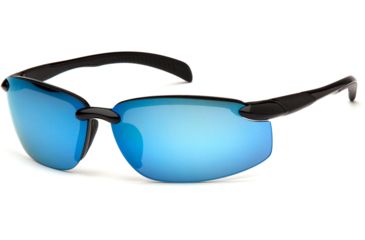 Image of Venture Gear Waverton Safety Glasses w/Ice Blue Mirror Lens, Black, VGSB1165DB
