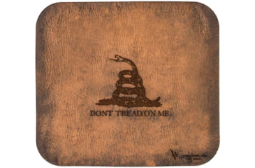 Image of Versacarry Leather Mouse Pad - 9x8in, Brown - Dont Tread On Me, M270-DTOM