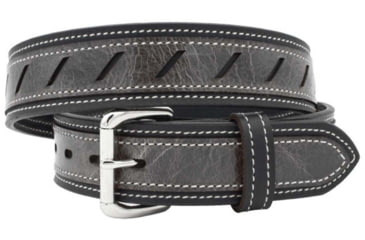 Image of Versacarry Underground Triple-Ply Extra Heavy Duty Leather Belt, Black Base / Vintage Black Patch, 38in, 303/38-B