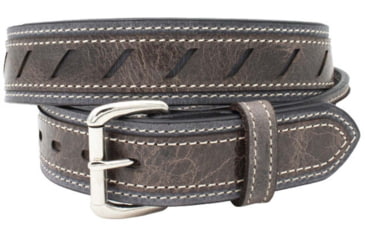 Image of Versacarry Underground Triple-Ply Extra Heavy Duty Leather Belt, Grey Base / Vintage Grey Patch, 42in, 403/42-G