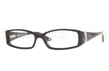 Image of Versace VE 3091B Eyeglasses Styles Shiny Black Frame w/Non-Rx 51 mm Diameter Lenses, GB1-5115