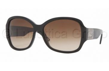 Image of Versace VE4166B SV Prescription Sunglasses - Shiny Black Brown Gradient Frame / 58 mm Prescription Lenses, GB1-13-5815