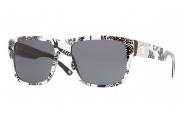 Image of Versace VE4192 Bifocal Prescription Sunglasses VE4192-887-87-5615 - Lens Diameter 56 mm, Frame Color Baroque Black White / Black