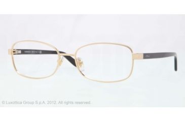 Image of Versace VE1213 Single Vision Prescription Eyeglasses 1002-53 - Gold Frame, Demo Lens Lenses