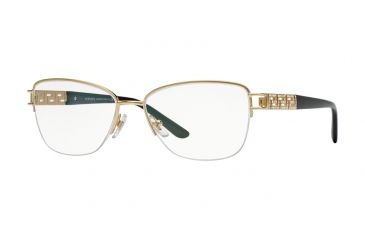 Image of Versace VE1220B Progressive Prescription Eyeglasses 1002-54 - Gold Frame