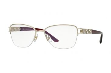 Image of Versace VE1220B Progressive Prescription Eyeglasses 1252-52 - Pale Gold Frame