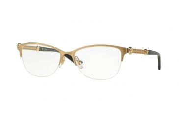Image of Versace VE1228 Single Vision Prescription Eyeglasses 1352-53 - Brushed Gold Frame