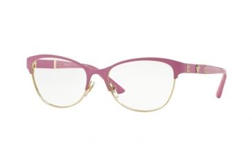 Image of Versace VE1233Q Single Vision Prescription Eyeglasses 1368-53 - Lilac/pale Gold Frame