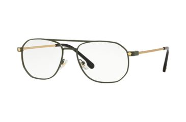 Image of Versace VE1252 Progressive Prescription Eyeglasses 1432-53 - Matte Green Frame