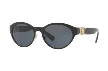 Image of Versace VE2179 Single Vision Prescription Sunglasses VE2179-129187-55 - Lens Diameter 55 mm, Frame Color Black/pale Gold