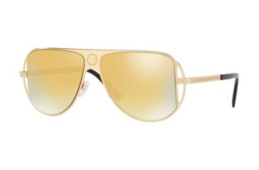 Image of Versace VE2212 Sunglasses 10027P-57 - , Brown Mirror Gold Lenses