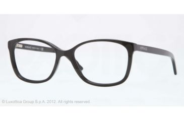 Image of Versace VE3147M Single Vision Prescription Eyeglasses GB1-53 - Black Frame, Demo Lens Lenses