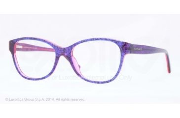 Image of Versace VE3188 Bifocal Prescription Eyeglasses 5090-52 - Baroque Blu Tr/fuxia Tr Frame