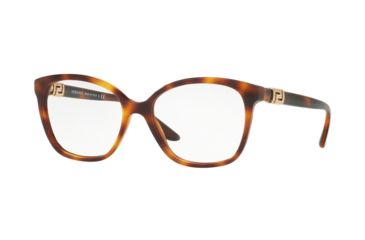 Image of Versace VE3235B Progressive Prescription Eyeglasses 5217-52 - Havana Frame