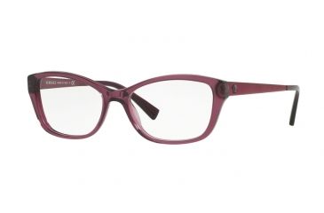 Image of Versace VE3236 Single Vision Prescription Eyeglasses 5220-52 - Transparent / Plum Frame