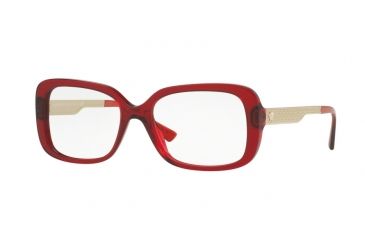 Image of Versace VE3241 Progressive Prescription Eyeglasses 388-52 - Transparent / Red Frame