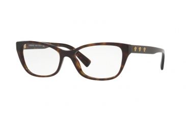 Image of Versace VE3249 Eyeglass Frames 108-52 - Dark Havana Frame