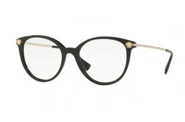 Image of Versace VE3251B Progressive Prescription Eyeglasses GB1-52 - Black Frame