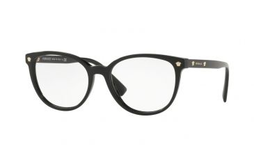 Image of Versace VE3256 Eyeglass Frames GB1-52 - Black Frame