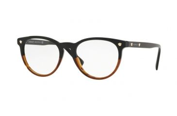 Image of Versace VE3257A Bifocal Prescription Eyeglasses 5117-53 - Black / Havana Frame