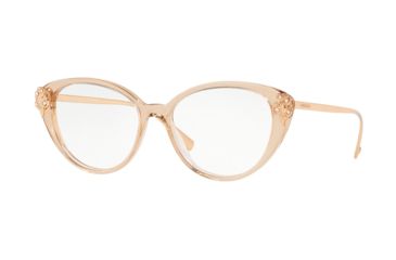 Image of Versace VE3262BA Prescription Eyeglasses 5215-54 - Transparent Brown Frame