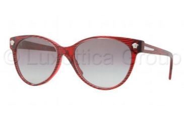 Image of Versace VE4214 Sunglasses 935/11-5617 - Waves Red Frame, Gray Gradient Lenses