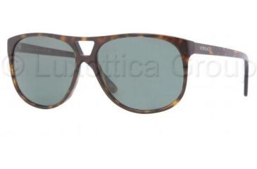 Image of Versace VE4217 Sunglasses 108/71-5914 - Havana Frame, Green Lenses