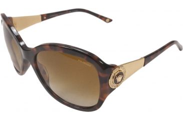 Image of Versace VE4237B Sunglasses 944/T5-5818 - Havana Frame, Polarized Brown Gradient Lenses