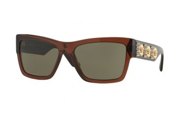 Image of Versace VE4289 Progressive Prescription Sunglasses VE4289-513073-58 - Lens Diameter 58 mm, Frame Color Transparent Brown