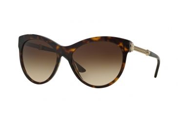 Image of Versace VE4292A Sunglasses 108/13-57 - Havana Frame, Brown Gradient Lenses