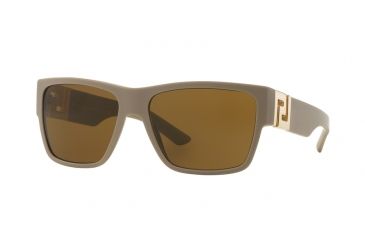 Image of Versace VE4296A Sunglasses 514673-59 - Sand Beige Frame, Brown Lenses