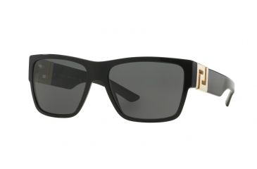 Image of Versace VE4296A Sunglasses GB1/87-59 - Black Frame, Gray Lenses