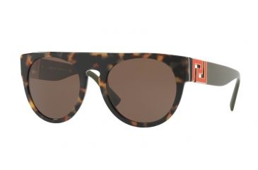 Image of Versace VE4333 Sunglasses 523173-55 - Havana/white/black Frame