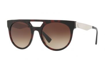 Image of Versace VE4339A Sunglasses 525013-55 - Red Havana/blue Frame, Brown Gradient Lenses