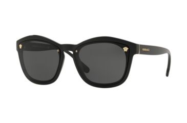 Image of Versace VE4350 Sunglasses GB1/87-57 - Black Frame, Grey Lenses