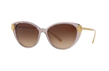 Image of Versace VE4351B Sunglasses 527313-55 - Transparent Violet Frame, Brown Gradient Lenses