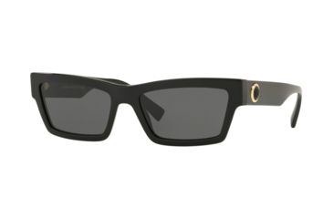 Image of Versace VE4362 Sunglasses GB1/87-55 - Black Frame, Grey Lenses