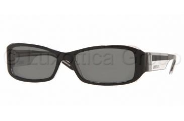 Image of Versus VR 6047 Sunglasses Styles Black On Transparent Frame / Gray Lenses
