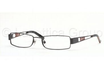 Image of Versus VR 7057 Eyeglasses Styles Shiny Black/Silver Frame w/Non-Rx 51 mm Diameter Lenses