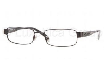 Image of Versus VR 7067 Eyeglasses Styles Shiny Black/Silver Frame w/Non-Rx 50 mm Diameter Lenses