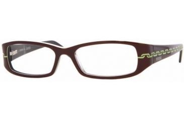 Image of Versus VR8059-573-5215 Eyeglasses Frames Top Brown On Transparent Gray Frame / 52 mm Lenses