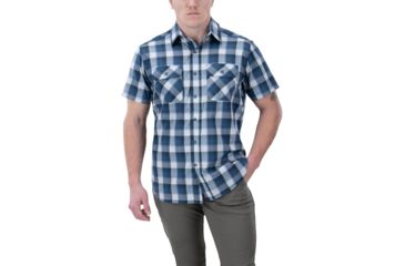Image of Vertx Guardian 2.0 Short Sleeve Shirt - Men's, Small, Pipeline Blue Plaid, F1 VTX1431 PBLP SMALL