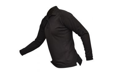 Image of Vertx Women's Coldback Long Sleeve Polo Shirt, Black, Size Large VTX4030BKP-LARGE