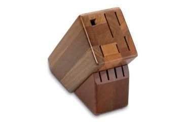 Image of Victorinox 10-Slot Hardwood Block holds 9 knives and steel 41490