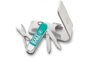 Image of Victorinox Classic SD- Limited Edition w/ Leather Mirrored Pouch, Sneaker / White Pouch 58226